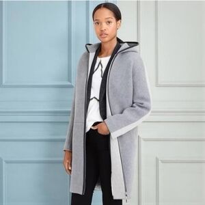 J. Crew Nello Gori Stadium Cloth Wool Hooded Colorblocked Coat